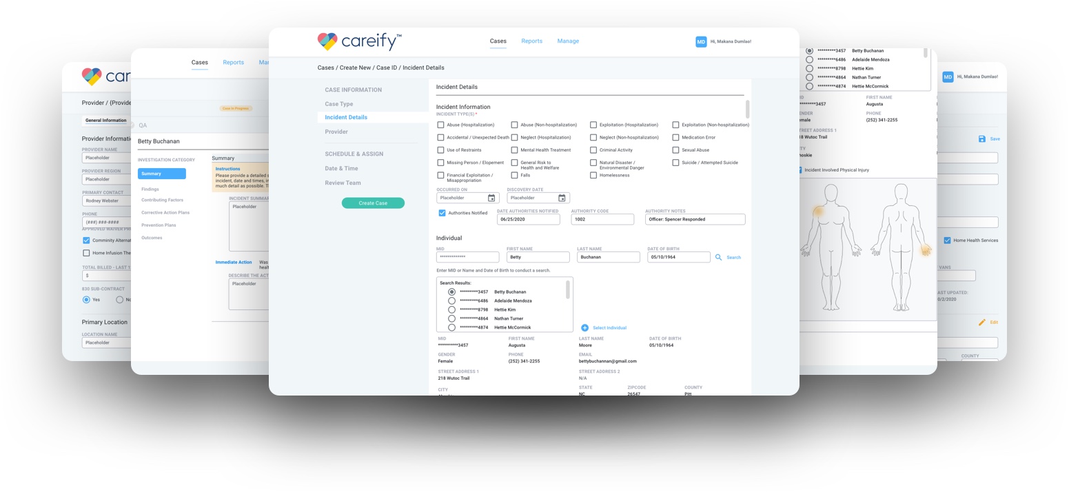 array of application screenshots